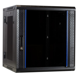 DSIT 12 HE Serverschrank, wendbares Wandgehäuse mit Glastür und perforierten Seitenwänden (BxTxH) 60 