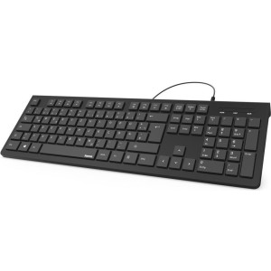  HAMA Basic-Tastatur KC-200, Schwarz, QWERTY, UKR (89182681) Tastaturen 