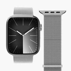 VONMÄHLEN Milanese-Armband 2 für Apple Watch 38 40 41 mm silber (AWS00123) 