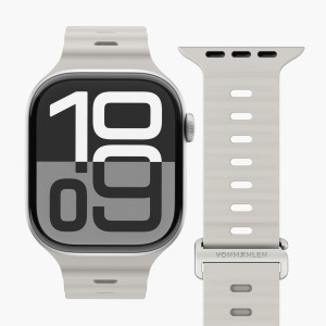 VONMÄHLEN Wave-Armband 2 für Apple Watch 42 44 45 49 mm beige (AWS00120) 