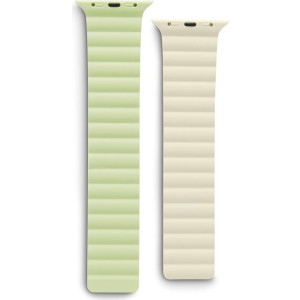 HAMA Magnetarmband Fantastic Feel für Apple Watch 42/44/45/49mm, Grün/Beige (00136840) 