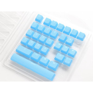 DUCKYCHANNEL Ducky Rubber Keycap Set, 31 Tasten, Double-Shot, gummiert, für Backlight - blau 