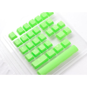 DUCKYCHANNEL Ducky Rubber Keycap Set, 31 Tasten, Double-Shot, gummiert, für Backlight - grün 