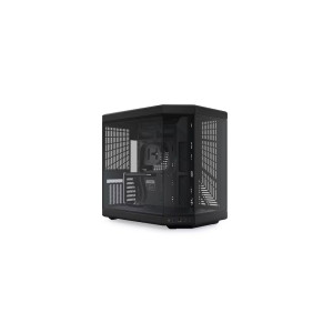 HYTE Y70 Zweikammer ATX Midi Tower Gaming Gehäuse Schwarz mit Glasfenster 