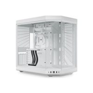 HYTE Y70 Zweikammer ATX Midi Tower Gaming Gehäuse Schneeweiß mit Glasfenster 
