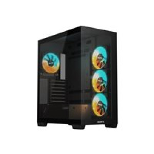 GIGABYTE AORUS C500 Panoramic Stealth Midi Tower Gaming Gehäuse mit Glasseitenfenster 