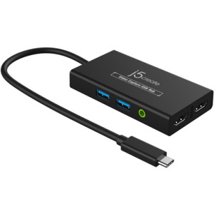 J5 CREATE JVA01-N Videoaufnahme-USB-Hub - Schwarz - USB 3.2 Gen 1 