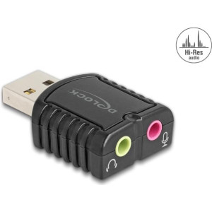 DELOCK Externe USB Soundkarte 24 Bit / 96 kHz Plug & Play 