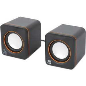 MANHATTAN USB-Lautsprecher - 2600 Series schwarz/orange 