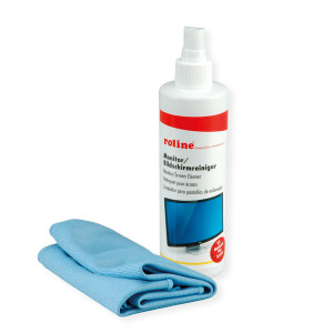  ROLINE Bildschirmreiniger TFT inklusive Mikrofasertuch, 250 ml  