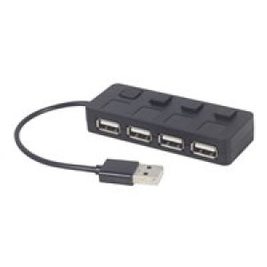 GEMBIRD 4-Port-USB-Hub, schwarz 