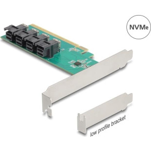 DELOCK PCI Express x16 Karte zu 4 int. SSF-8643 NVMe Bifurc. 