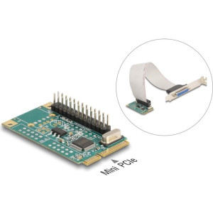 DELOCK Mini PCIe I/O PCIe full size 1 x Parallel 