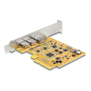 DELOCK PCIe x4 Karte zu 1x ext. USB-C 10 Gbit/s B. + 1x extern USB-C DP Alt Mode 