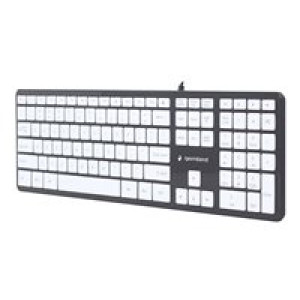  GEMBIRD Chocolate Tastatur US Tastenlayout schwarz weiß Tastaturen 