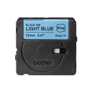 BROTHER Schriftband Brother 12mmx4m schwarz/hellblau BTAG-L31 