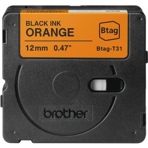 BROTHER Schriftband Brother 12mmx4m schwarz/orange BTAG-T31 