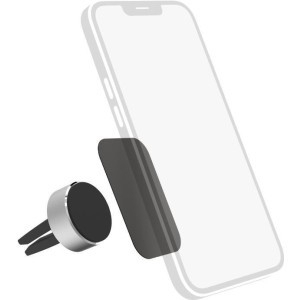 HAMA Auto-Handyhalterung Magnet Alu für Lüftung, 360 Grad drehbar, universal (00201516) 