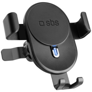 SBS Holder with wireless charging 15w function and screw clip (schwarz) (TESUPWIR15SCREW) 