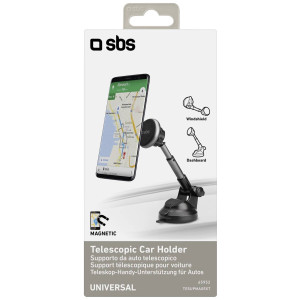 SBS magnetische Teleskop-Saugnapf-Universalhalterung, schwarz (TESUPMAGEXT)