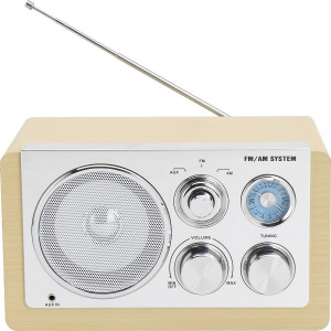 DENVER TR-63LW Tischradio AM FM AUX Holz hell 