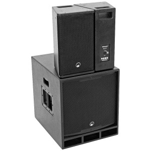OMNITRONIC MAXX-1810DSP 2.1 Aktives PA-Lautsprecher-Set Bluetooth, inkl. Subwoofer 
