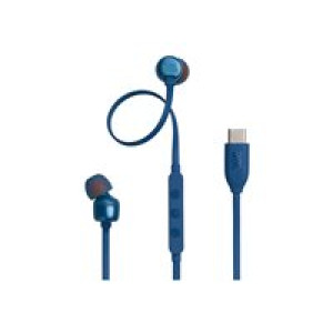 JBL Tune 310C,  In-Ear Wired USB-C Headphone with High Resolution, Blue 