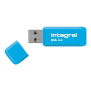  INTEGRAL MEMORY USB FLASH DRIVE NEON BLUE 64GB  