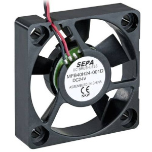  SEPA MFB40H24-001D Axiallüfter 24 V/DC 11.28 m³/h (L x B x H) 40 x 40 x 10 mm Zubehör 