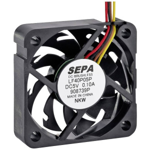  SEPA LF40P05PSE00A Axiallüfter 5 V 13.8 m³/h (L x B x H) 40 x 40 x 10 mm Zubehör 