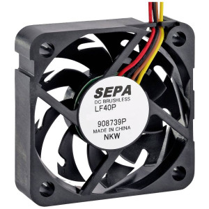  SEPA LF40P12PSE00A Axiallüfter 12 V 13.8 m³/h (L x B x H) 40 x 40 x 10 mm Zubehör 