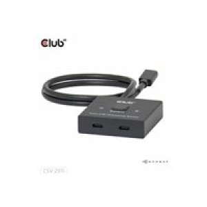 CLUB3D USB-C Switch 2<->1 10Gbps + 100W PD  St/Bu retail 