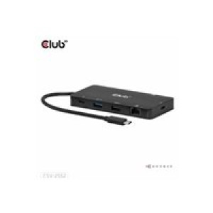 CLUB3D USB-C 9in1-HUB >2xHDMI/2xUSB/USB-C/LAN 
