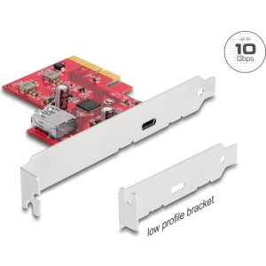 DELOCK PCI Express x4 Karte zu 1 x extern USB 10 Gbps USB TC 