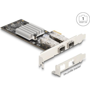 DELOCK PCI Express x1 Karte zu 2 x SFP Slot Gigabit LAN i350 