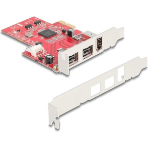 DELOCK PCI Express x1 Karte zu 2 x extern FireWire B 