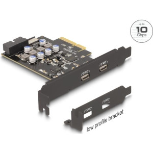 DELOCK PCI Express x4 Karte zu 2 x extern USB Type-C 