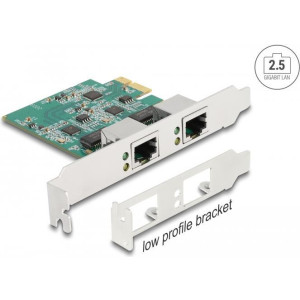 DELOCK PCI Express x1 Karte zu 2x RJ45 2,5 Gigabit LAN 