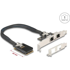 DELOCK Mini PCIe I/O PCIe full size 2 x RJ45 Gigabit LAN 