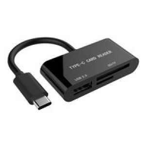 GEMBIRD Kompakter USB Typ C SDXC Combo Cardreader schwarz