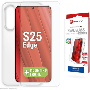 E.V.I. DISPLEX Real Glass + Case für Samsung Galaxy S25 Edge transparent 