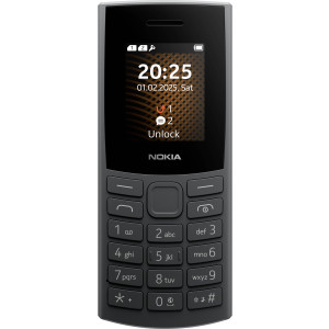 NOKIA 105 2G (2025), Charcoal, Dual SIM, Feature Phone neu 2G, ohen Netzteil 32 M ROM, 32 MB RAM 