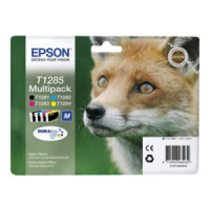 EPSON T1285 Multipack 4er Pack Schwarz, Gelb, Cyan, Magenta Tintenpatrone 