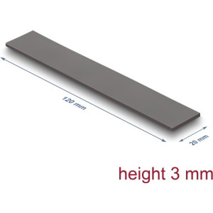  DELOCK Wärmeleitpad 120 x 20 x 3 mm für M.2 Module 3,0 W/mK Stück Zubehör 