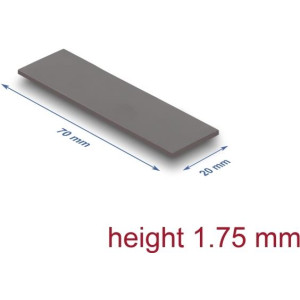  DELOCK Wärmeleitpad 70 x 20 x 1,75 mm für M.2 Module 3,2 W/mK - Low Oil Bleeding Stück Zubehör 