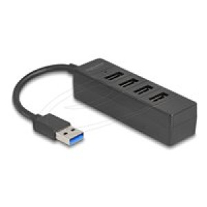 DELOCK USB Hub 4 Port USB 5 Gbps mit 4 x USB Typ-A Buchse sw 