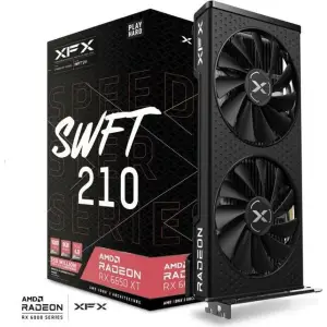 XFX Speedster SWFT 210 Radeon RX 6650 XT Core Gaming, 8GB GDDR6, HDMI, 3x DP