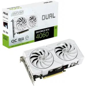 ASUS Dual GeForce RTX 4060 EVO OC White, 8GB GDDR6, HDMI, 3x DP