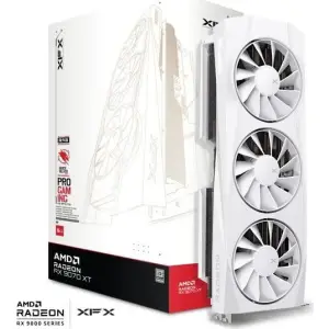 XFX Quicksilver Radeon RX 9070 XT White Gaming Edition, 16GB GDDR6, HDMI, 3x DP